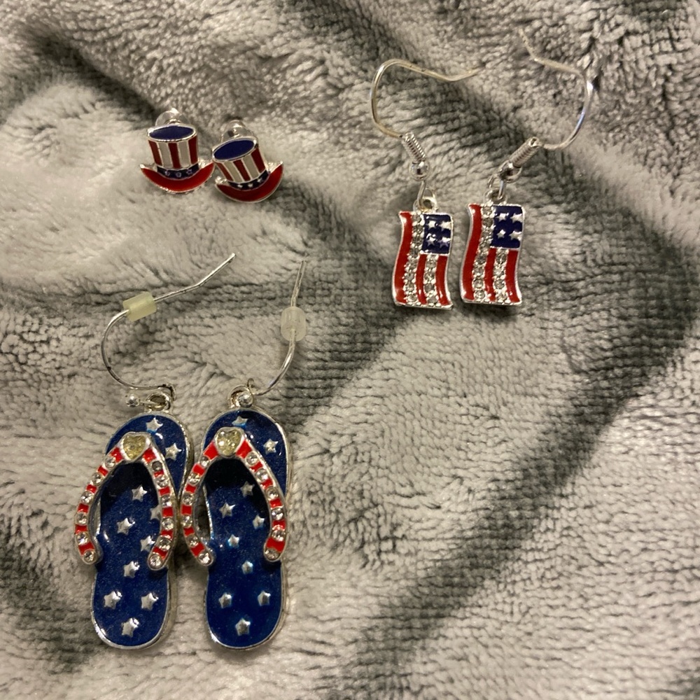 Patriotic Earrings Set